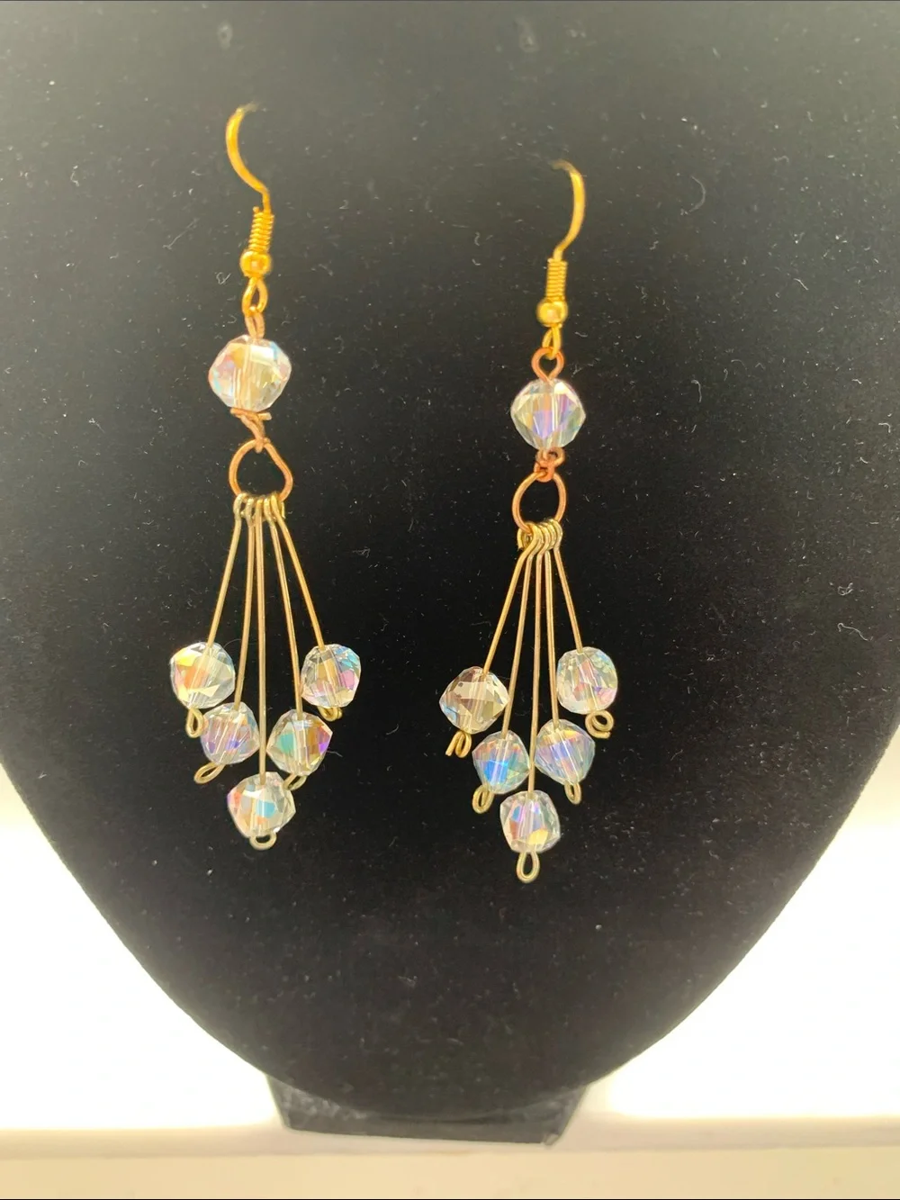 Aurora Crystal Drop Earrings chandelier Elegant unique